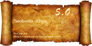 Swoboda Olga névjegykártya